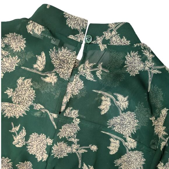Lulu's Floral Dressed Up Dark Green Floral Print Midi Dress - Picture 5 of 8
